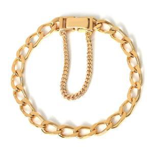 심플 각 / 14Kgp 옐로골드 여성 패션 볼드 체인 팔찌
