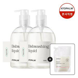 아토팜 주방세제 400mlx2개+[증정]섬유유연제 리필 1L(튤립블라썸)
