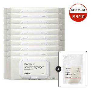 [총500매]아토팜 유아용품 세정 티슈50매* 10개+[증정]섬유유연제 리필 1L(튤립블라썸