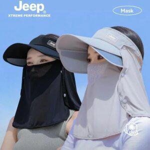 JEEP 지프 여름 여자 모자 캡선가드 볼 안면 해가리개