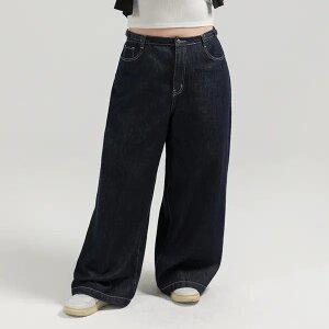[제작/빅사이즈]이블렛 페이뉴 논페이드 버클 와이드 데님팬츠 제이스타일