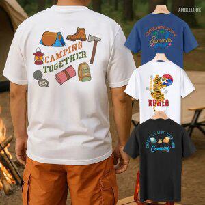 엠블룩 26SS 캠핑 여름 반팔 후드 티셔츠 남녀공용 S-4XL