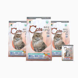 캐츠랑 전연령 5kg, 3개 + 캐츠랑 비타플러스 30g, 1개
