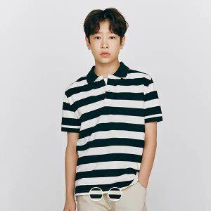 [지오다노주니어] 03015506 코튼 피케 스트라이프 폴로 티셔츠