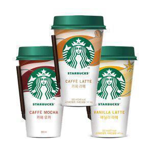 스타벅스 카페/바닐라/모카 라떼 컵커피 320mlx10개