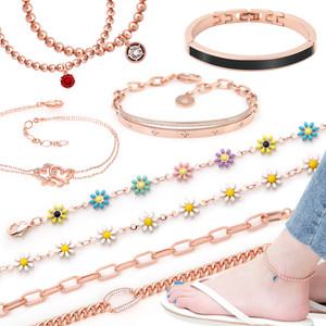 [라울스톤] 14Kgp 여성 데일리 패션 체인 팔찌 발찌