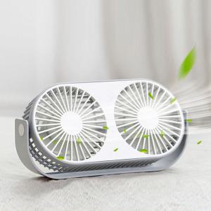 저소음 듀얼 탁상용 선풍기 소형 USB 사무실 책상 선풍기