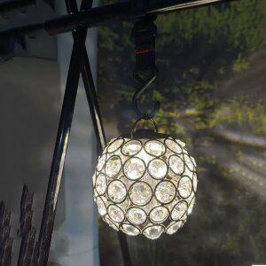 SevenTrees크리스탈 쉐이드 랜턴 커버 원형 골제로 호환 랜턴갓등(골드)