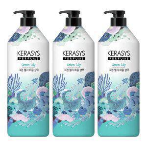 케라시스 퍼퓸 그린 릴리 샴푸, 1L, 3개