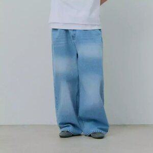 [데시레드] [택가 89,000원] 워싱 와이드 데님-FASK2301B0D