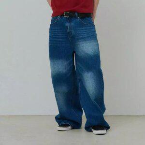 [데시레드] [택가 89,000원] 워싱 와이드 데님-FASK2301B0N