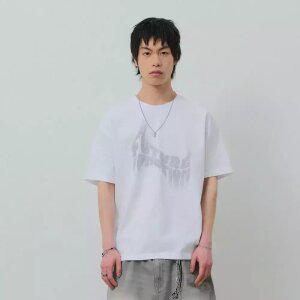 [데시레드] [택가 29,000원] 레터링 그래픽 반팔 티셔츠-FBSK5802D01