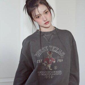 웨스트톰 피그먼트 스웨트셔츠 스모크블랙