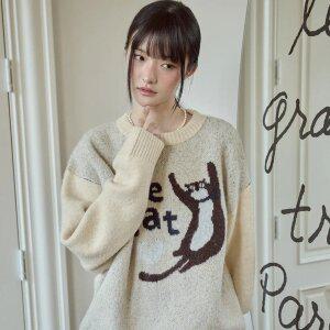 LE CHAT 풀오버 니트 크림