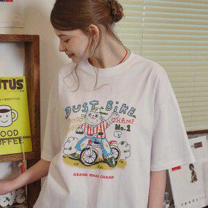 바이크 챔프 반팔티 화이트