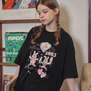 SOFT BUNNY 반팔티 블랙