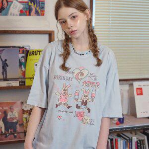 SOFT BUNNY 반팔티 미스트블루