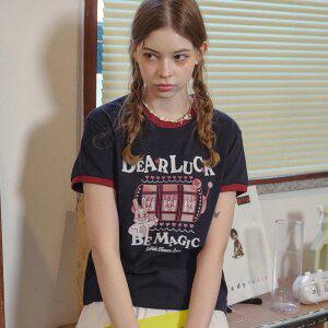 럭키 데이 CROP 링거티 네이비