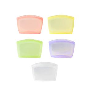 SILIPOT 실리콘 지퍼백 대 밀폐용기 이유식 컬러 택1