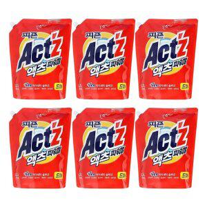 액츠 파워젤 액체세제 드럼 리필, 2L, 6개