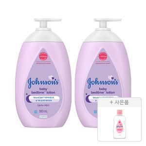 존슨즈 베드타임 로션 500ml, 2개 + 증정 ( 베이비오일 125ml , 1개 )