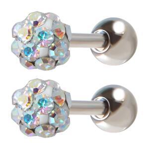 3mm미러볼 데일리 베이직 써지컬스틸 귓바퀴 피어싱 1+1