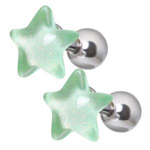 초록별 데일리 베이직 써지컬스틸 귓바퀴 피어싱 1+1