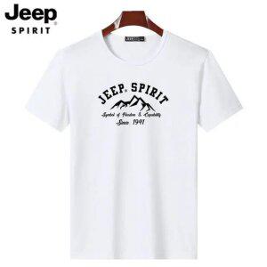 JEEP SPIRIT 여름 남자 오버핏 박스 반팔 티셔츠 빅사이즈 반팔티