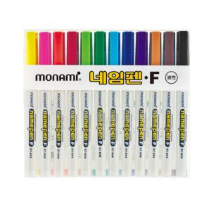 유성 중간글씨 네임펜 12색 세트 1mm 지워지지않는 필기구