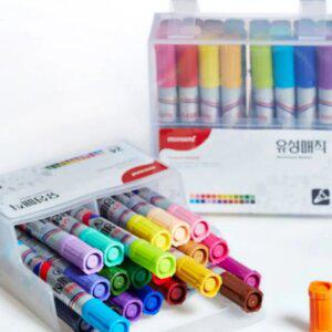 2mm 둥근닙 하드케이스 유성매직 24색 세트 유성 마카
