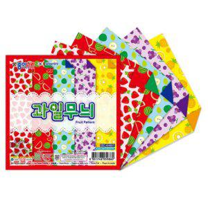 과일 무늬 색종이 20매 X 20개 세트 종이접기 학습 미술 놀이
