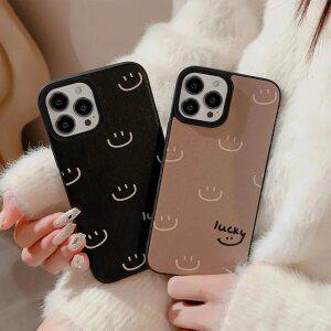 최신 귀여운 아이폰 케이스 럭키 스마일 TPU / 핸드폰케이스 12 13 14 15 프로 플러스