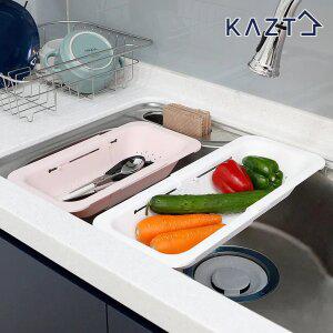 프리미엄 길이조절 싱크트레이 채반 2개