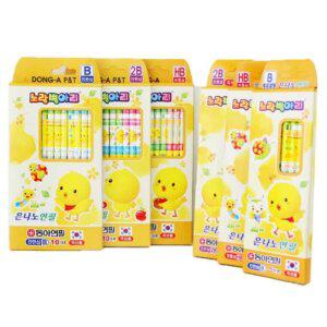 노랑 연필 5p 10p 세트 HB B 2B 연필 세트 학용품 신학기