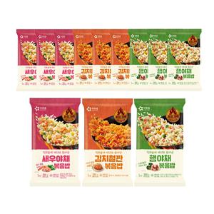 아워홈 새우볶음밥 250g+김치철판볶음밥 250g+햄 야채 볶음밥 250g 각 4개 ( 총12개 )
