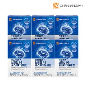 대웅생명과학 인지력엔 브레인 PS 포스파티딜세린 두뇌 기억력 4+2박스 총180캡슐