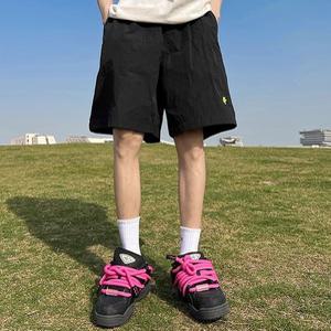 (1플러스1) 편안한 남자 밴딩 반바지 와이드 오버핏 5부 남성 클래식 캐주얼 팬츠