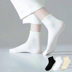 여성 남성 심플 스포츠 스쿨 양말 10켤레