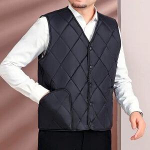 남자 부슬 융털 기모 안감 퀼팅 방풍 방한 패딩 조끼 남성 겨울 보온 이너웨어 베스트