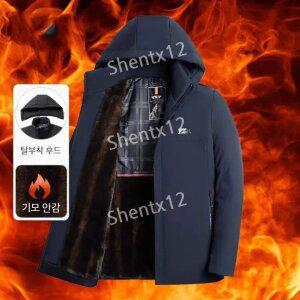 명품 트렌디한 남성 골든 파카 재킷 겨울 중년 방한 보온 도톰한 기모 후드 점퍼12