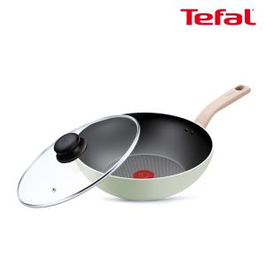 테팔 인덕션 민트 세이지 웍 28cm+유리뚜껑 28cm