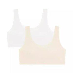 수아팜 [정상가 44000원] 주니어 1단계 에어락 메쉬 심리스 브라 2매 세트_아이보리/스