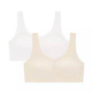 수아팜 [정상가 48000원] 주니어 2단계 에어락 메쉬 심리스 브라 2매 세트_아이보리/스