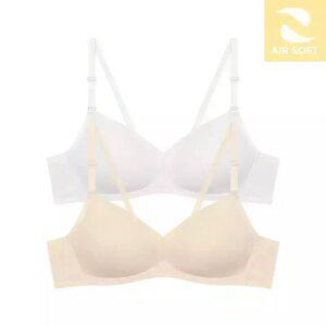 수아팜 [정상가 45800원] 주니어 2.5단계 에어 소프트 브라 2매_아이보리/스킨