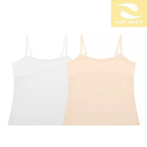 수아팜 [정상가 41800원] 주니어 에어 소프트 런닝브라 끈나시형 2매_아이보리/스킨