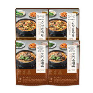 [내일도착] 신세계푸드 쉐프컬렉션 순살감자탕 2봉 + 고기순댓국 2봉