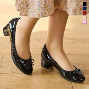 미르바네스슈즈 팔레트 리본 유광 플랫슈즈