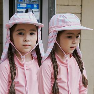 [3종] 유아동 햇빛차단 아쿠아 썬캡 수영 모자 플랩캡