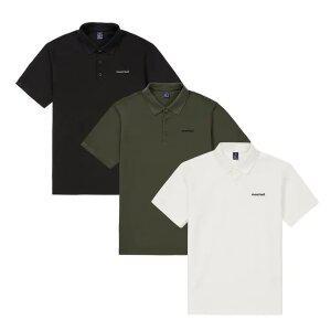 몽벨 남성 베이직 카라 반팔 티셔츠