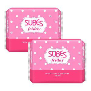 [체험 특-가] 슈베스 프라이데이 울트라슬림 생리대 2팩 / 중형 대형